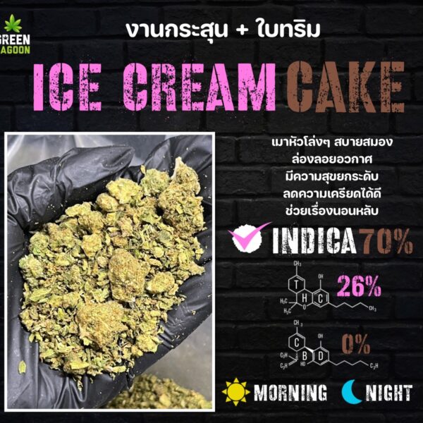 Ice cream cake งานกระสุน+ใบทริม (indoor)